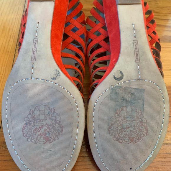 Vince Camuto Red Suede Sandal - Picture 3 of 7